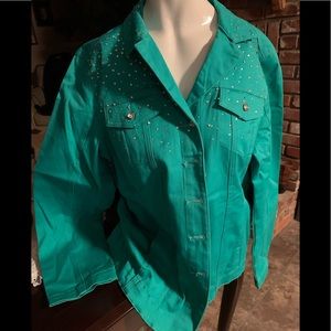 NEW Cotton bling jean like jacket nwot